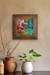 Wallity Artvessakaro32 Cuadro Decorativo enmarcado Multicolor
